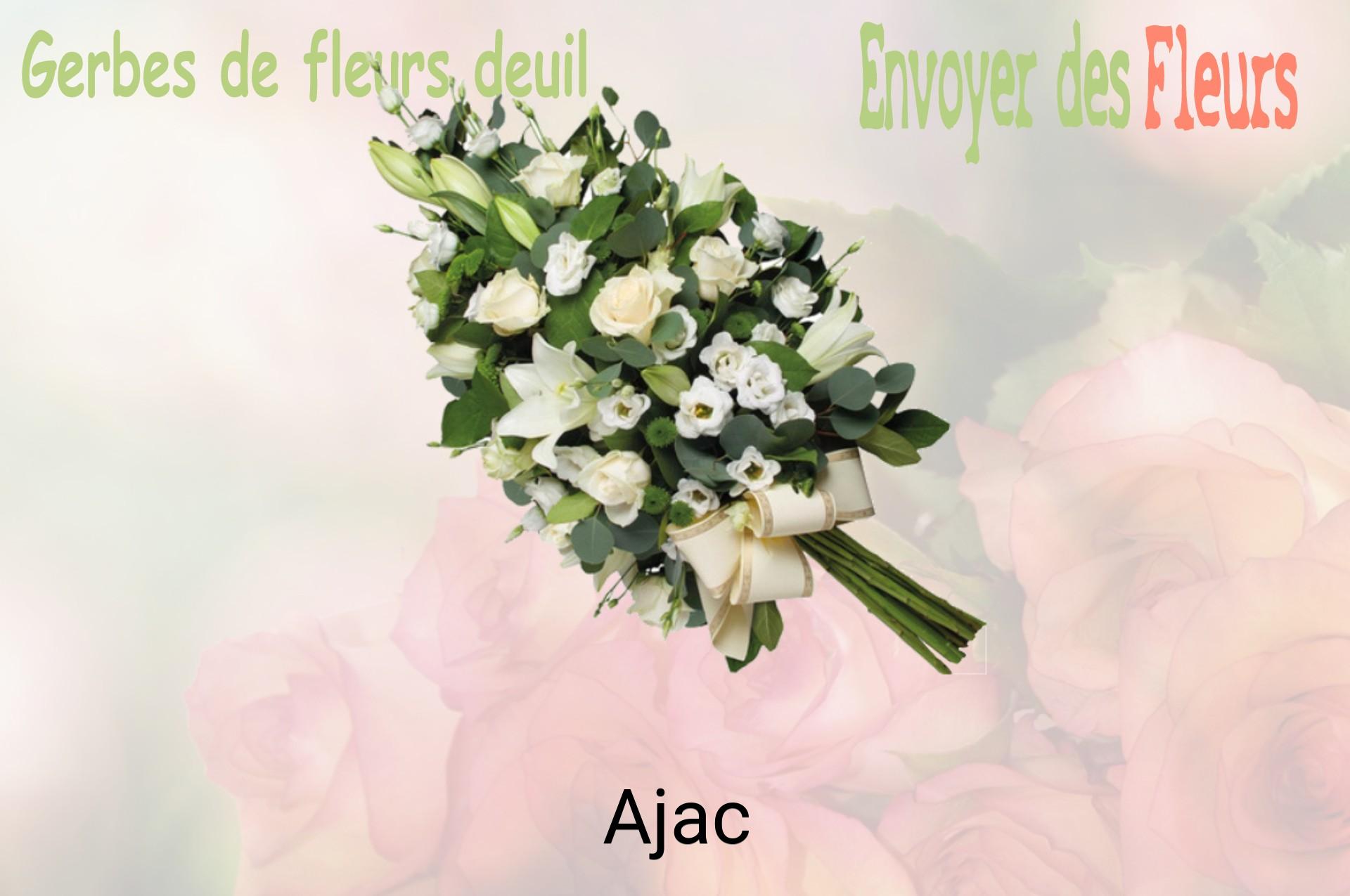 Gerbe de fleurs de deuil livrée à Ajac
